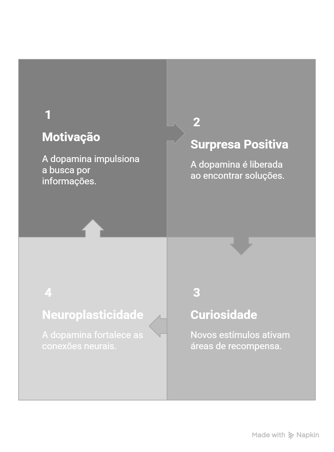 Ciclo de dopamina com novos aprendizados